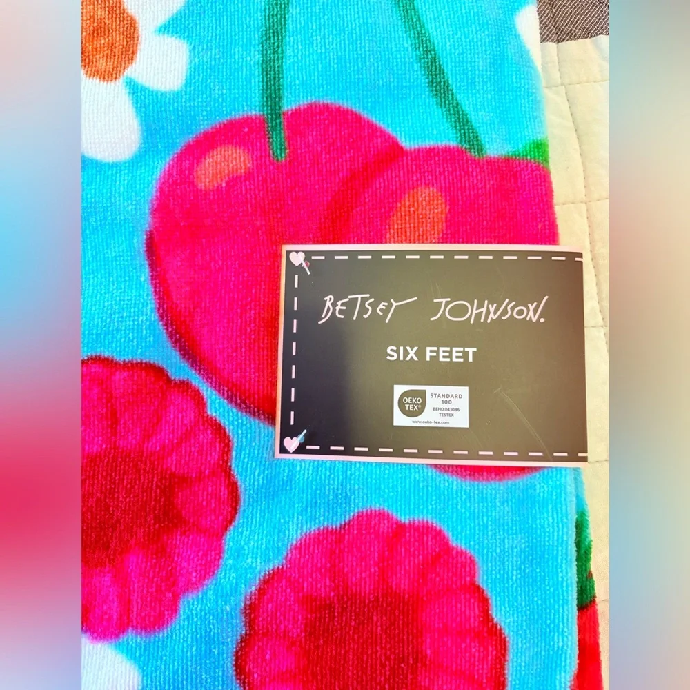 Betsey Johnson Colorful Floral Beach Towel